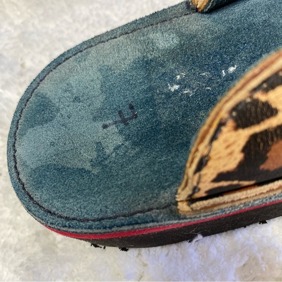 SoleTech Mules Clogs Women's Purple Brown Animal Leather Wearable Art Handmade 7 - Picture 6 of 8